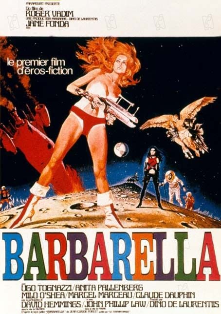 Affiche originale du film Barbarella de Roger Vadim, sorti en 1968 avec Jane Fonda